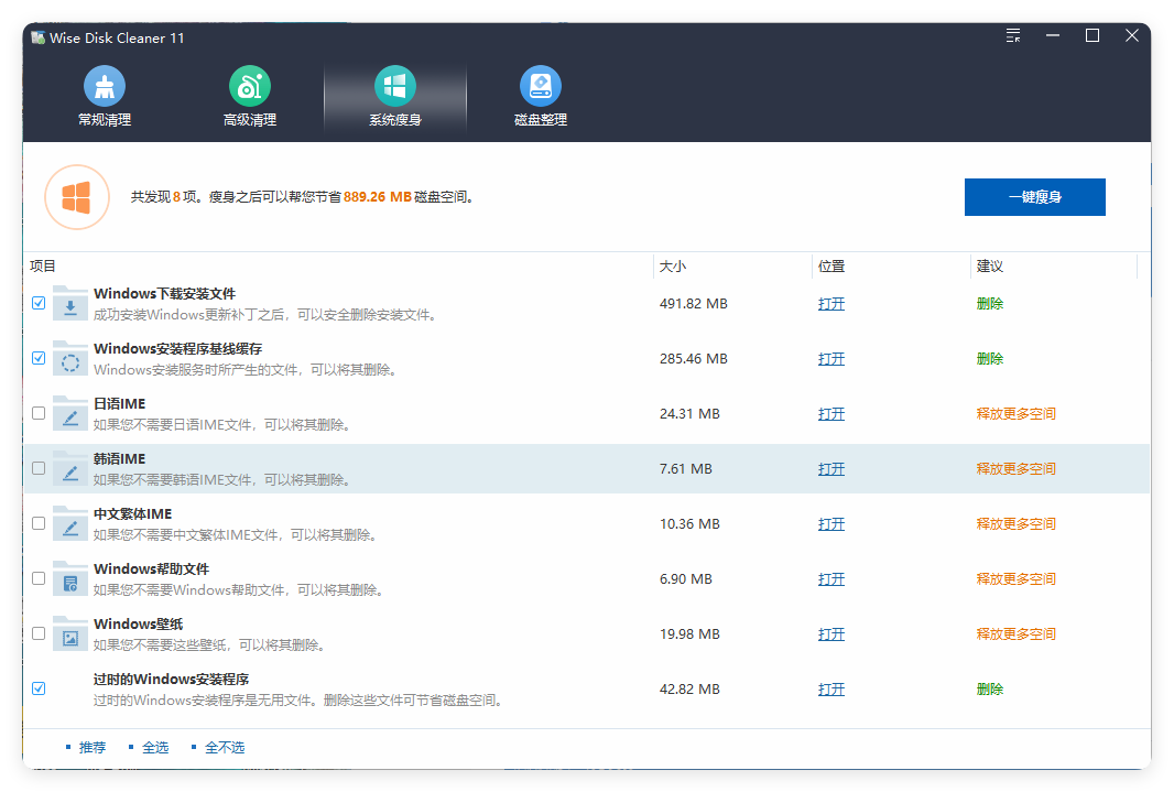 Wise Disk Cleaner v11.2.4.844绿色版