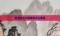 爱豆的十大美德是什么意思