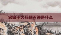 农家十大兵器石锤是什么