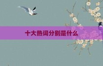 十大热词分别是什么