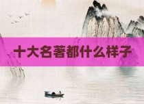 十大名著都什么样子