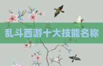 乱斗西游十大技能名称