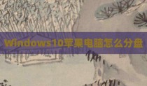 Windows10苹果电脑怎么分盘