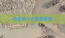 用车的十大隐患排查