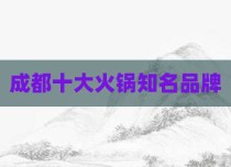 成都十大火锅知名品牌