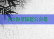 十大做菜微信公众号