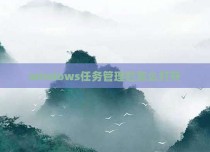 windows任务管理栏怎么打开