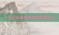 十大公认最强绝缘材料是什么