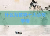什么为数字十大小写字母