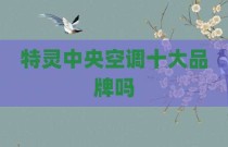 特灵中央空调十大品牌吗