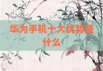 华为手机十大优势是什么