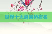 世界十大悬架桥排名
