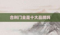 合利门业是十大品牌吗