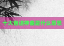 十大奋进神曲是什么意思