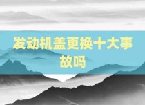 发动机盖更换十大事故吗