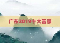 广东2019十大富豪