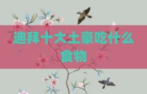 迪拜十大土豪吃什么食物