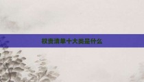 权责清单十大类是什么