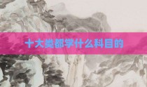 十大类都学什么科目的