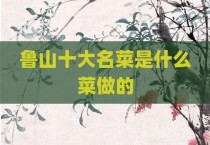 鲁山十大名菜是什么菜做的
