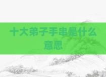 十大弟子手串是什么意思