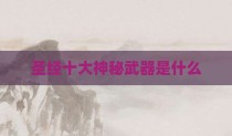 圣经十大神秘武器是什么