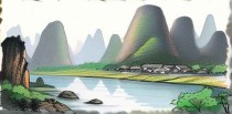 西湘十大美景简笔画
