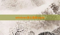 windows怎么登录apple