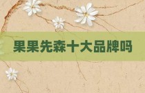 果果先森十大品牌吗