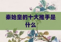 秦始皇的十大推手是什么