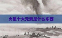 火星十大元素是什么东西