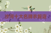 沙河十大名牌衣服店