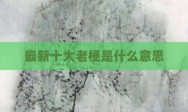 最新十大老梗是什么意思