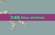 双硬盘 linux windows