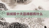 羽绒服十大品牌都有什么