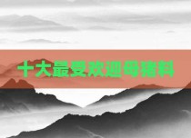 十大最受欢迎母猪料