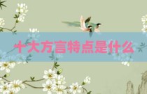 十大方言特点是什么