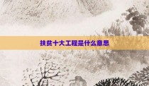 扶贫十大工程是什么意思