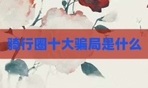 骑行圈十大骗局是什么