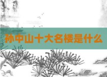 孙中山十大名楼是什么