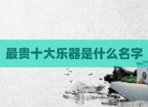 最贵十大乐器是什么名字