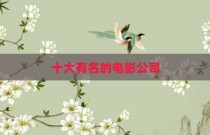 十大有名的电影公司