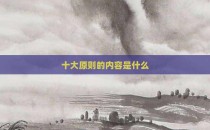 十大原则的内容是什么