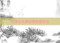 天涯十大争议事件是什么