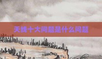 天线十大问题是什么问题