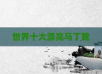 世界十大漂亮马丁靴