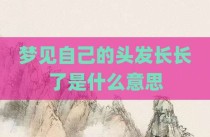 梦见自己的头发长长了是什么意思