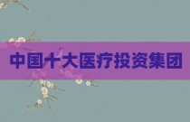 中国十大医疗投资集团