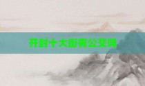 开封十大街有公交吗