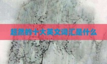 超然的十大英文词汇是什么